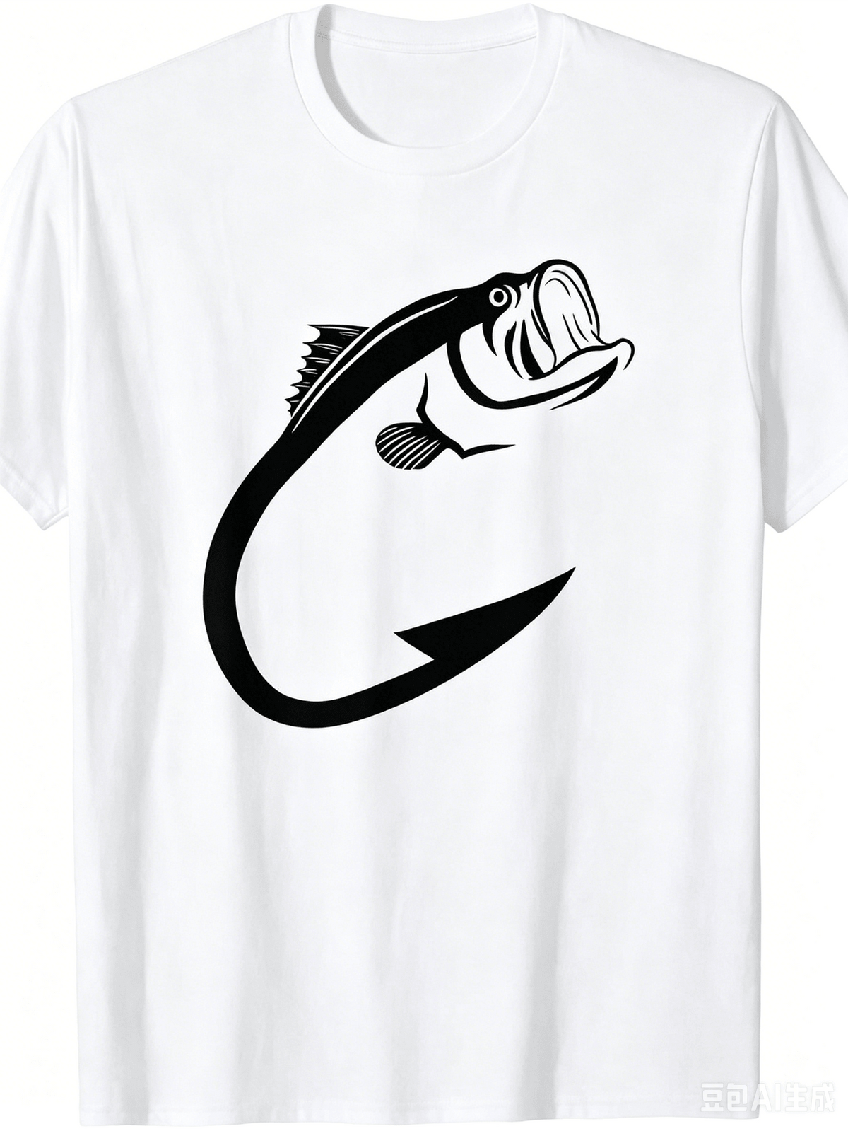 Men's Soft Cotton Casual T-Shirt Everyday Wear Suitable For All Seasons Simple Fishhook Art