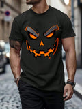Lightweight Crew Neck Tee For Halloween Outfits, Gatherings, Everyday Use - Spooky Autumn Costume Presents For Him - All-Year Casual Shirts, Festive A