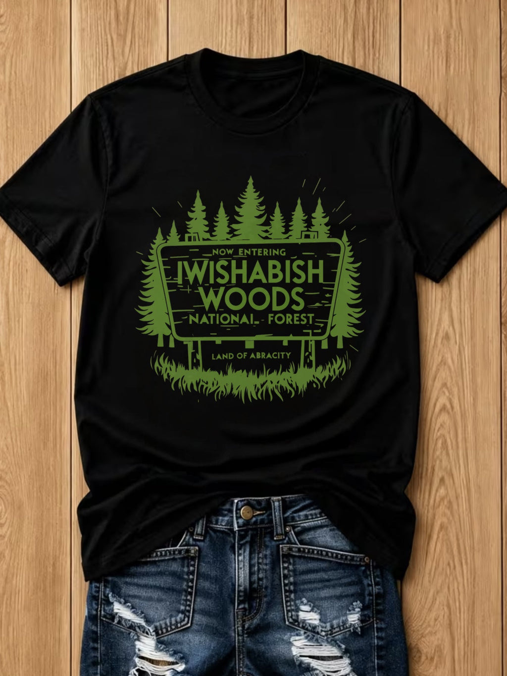 Comfortable And Soft T-shirt, Spring Summer Womens Clothing, National Forest Land Of Abracity Design, Popular Printed with Fun Prints
