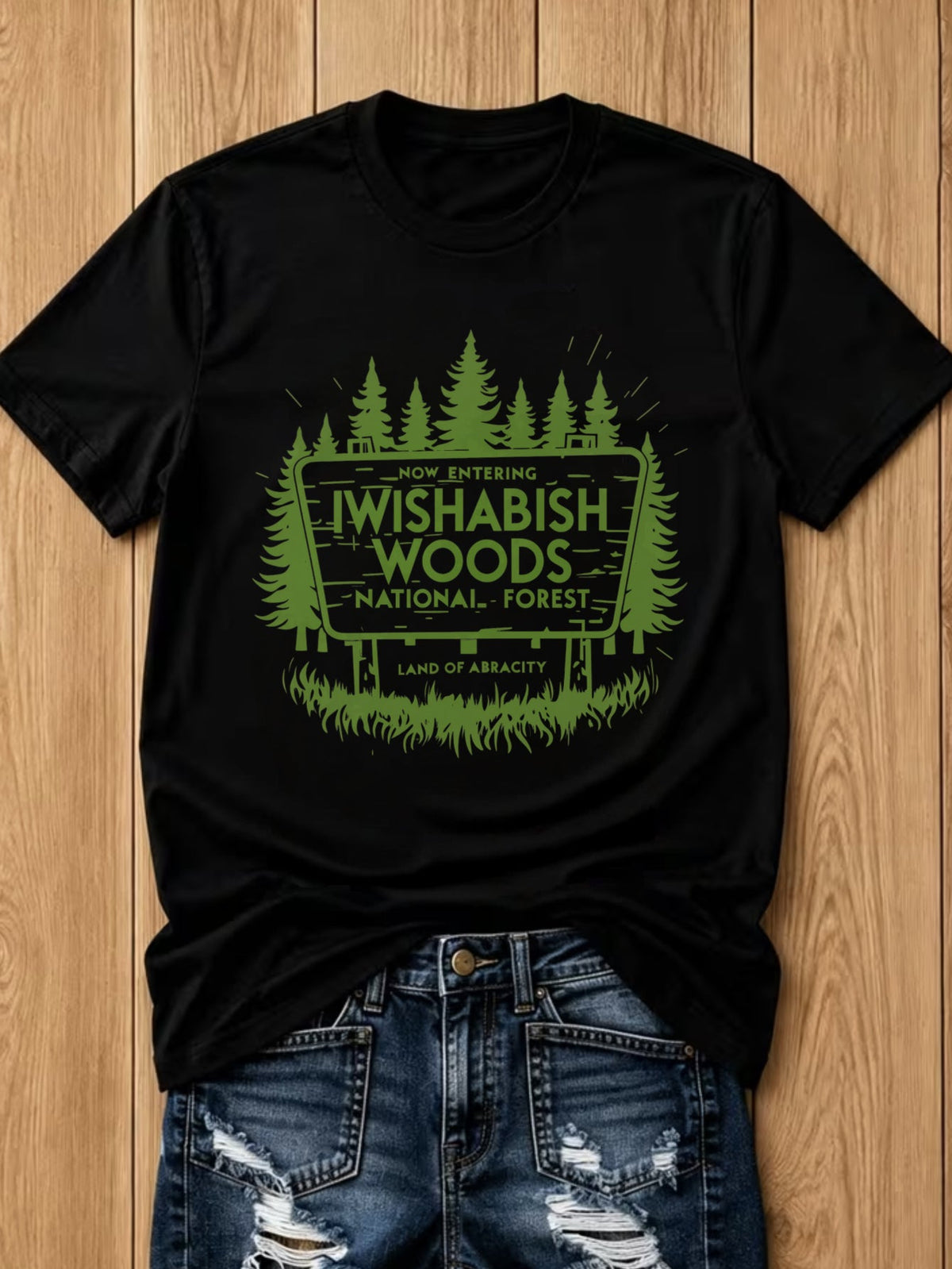 Comfortable And Soft T-shirt, Spring Summer Womens Clothing, National Forest Land Of Abracity Design, Popular Printed with Fun Prints