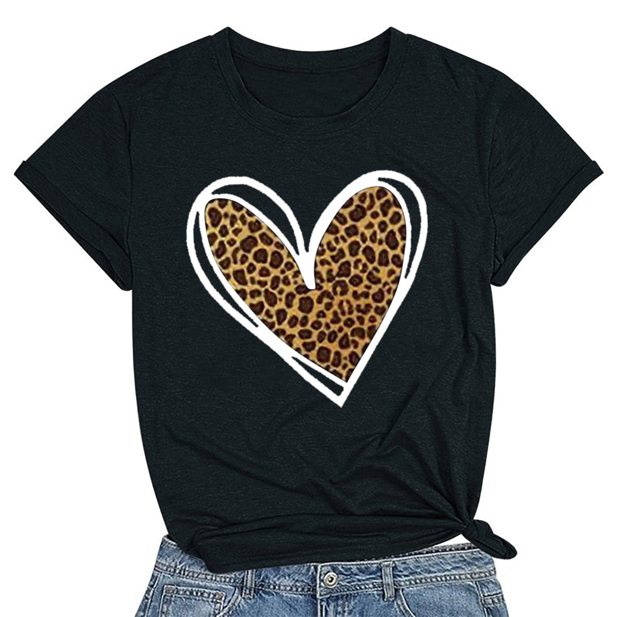 Tbopshirt Womens Tops,Valentine's Day T-Shirts for Women Graphic Tees,Plus Size Tops,Valentines Day Print Round Neck Short Sleeve T-Shirt Novelty Love Heart Graphic Tops S-XXXL