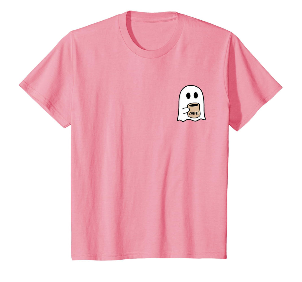 Ghost Drinking Coffee Funny Halloween Costume Coffee Lover T-Shirt
