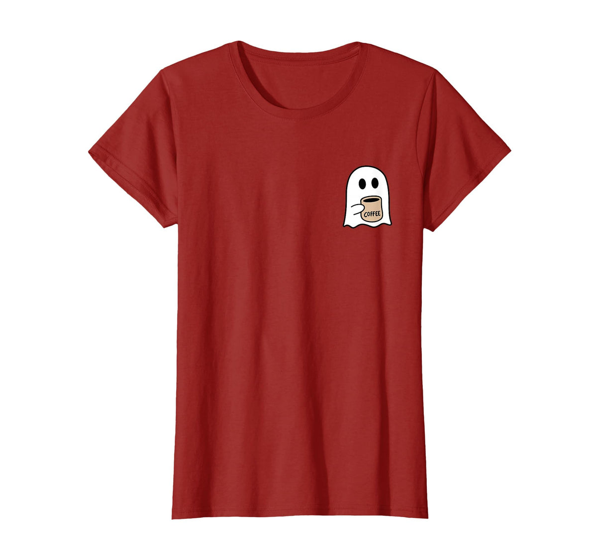 Ghost Drinking Coffee Funny Halloween Costume Coffee Lover T-Shirt