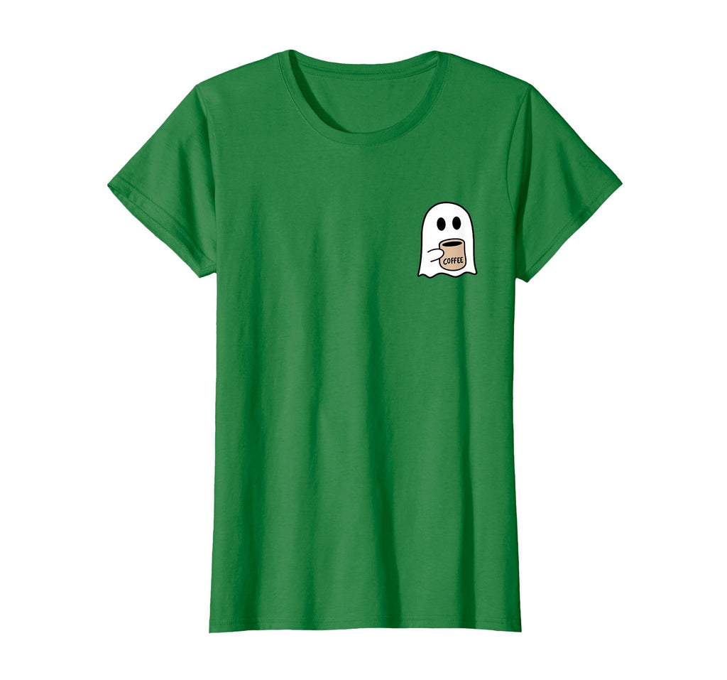 Ghost Drinking Coffee Funny Halloween Costume Coffee Lover T-Shirt