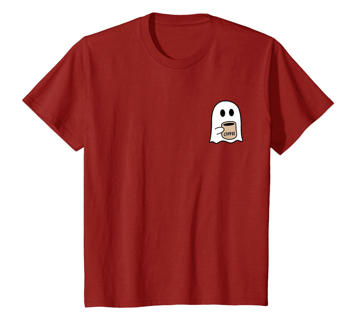 Ghost Drinking Coffee Funny Halloween Costume Coffee Lover T-Shirt