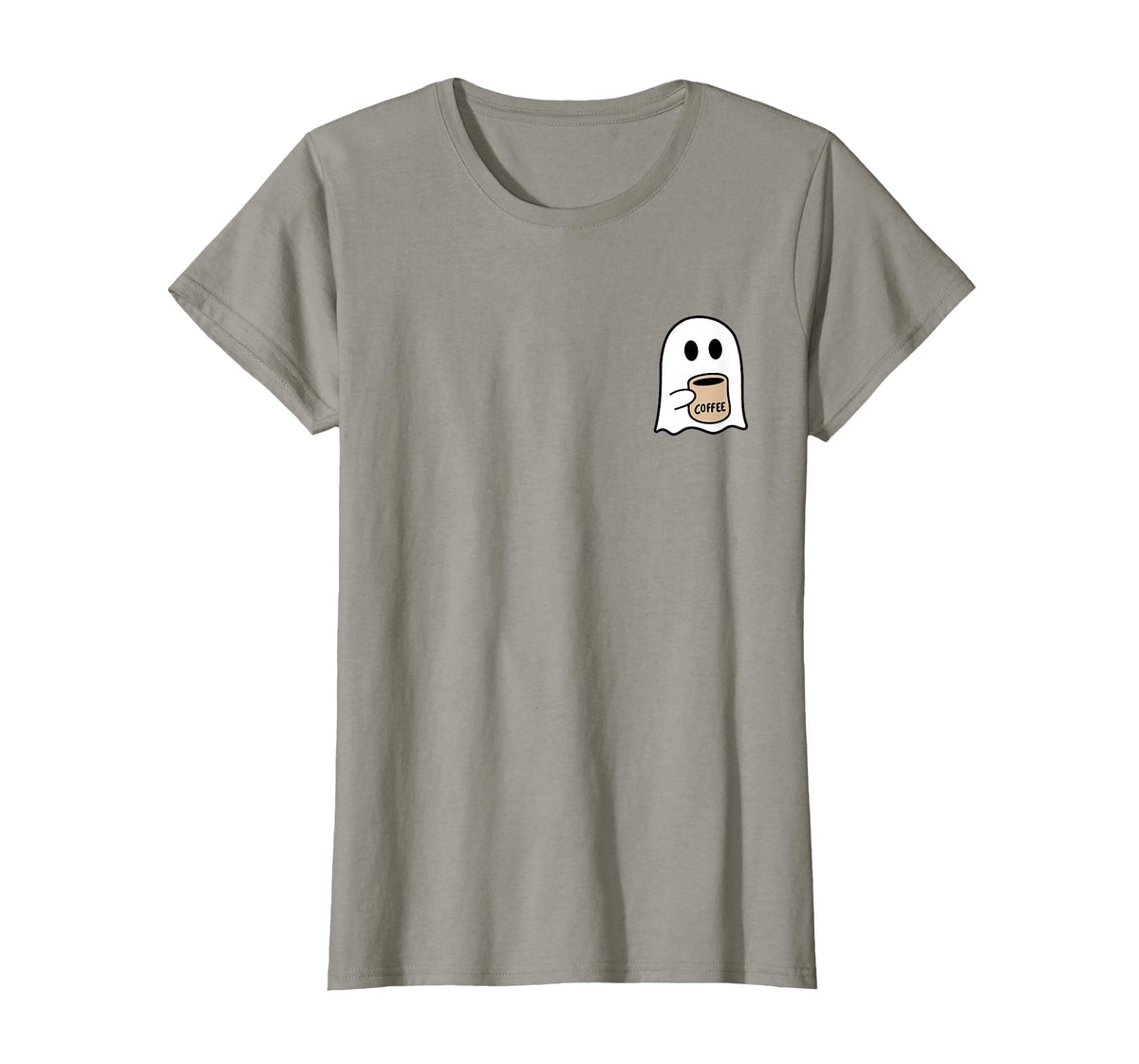 Ghost Drinking Coffee Funny Halloween Costume Coffee Lover T-Shirt