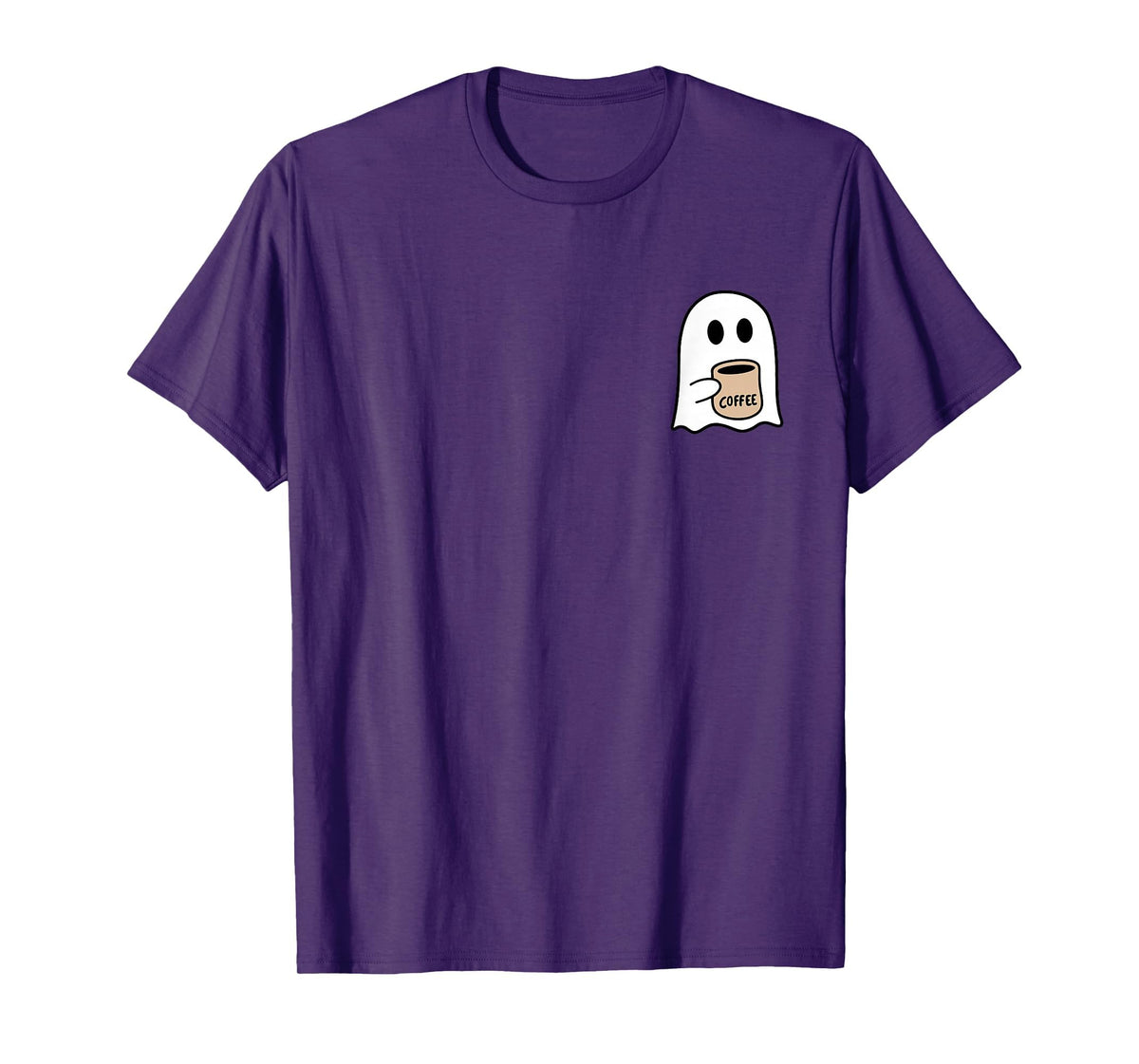 Ghost Drinking Coffee Funny Halloween Costume Coffee Lover T-Shirt
