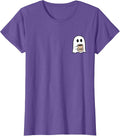 Ghost Drinking Coffee Funny Halloween Costume Coffee Lover T-Shirt