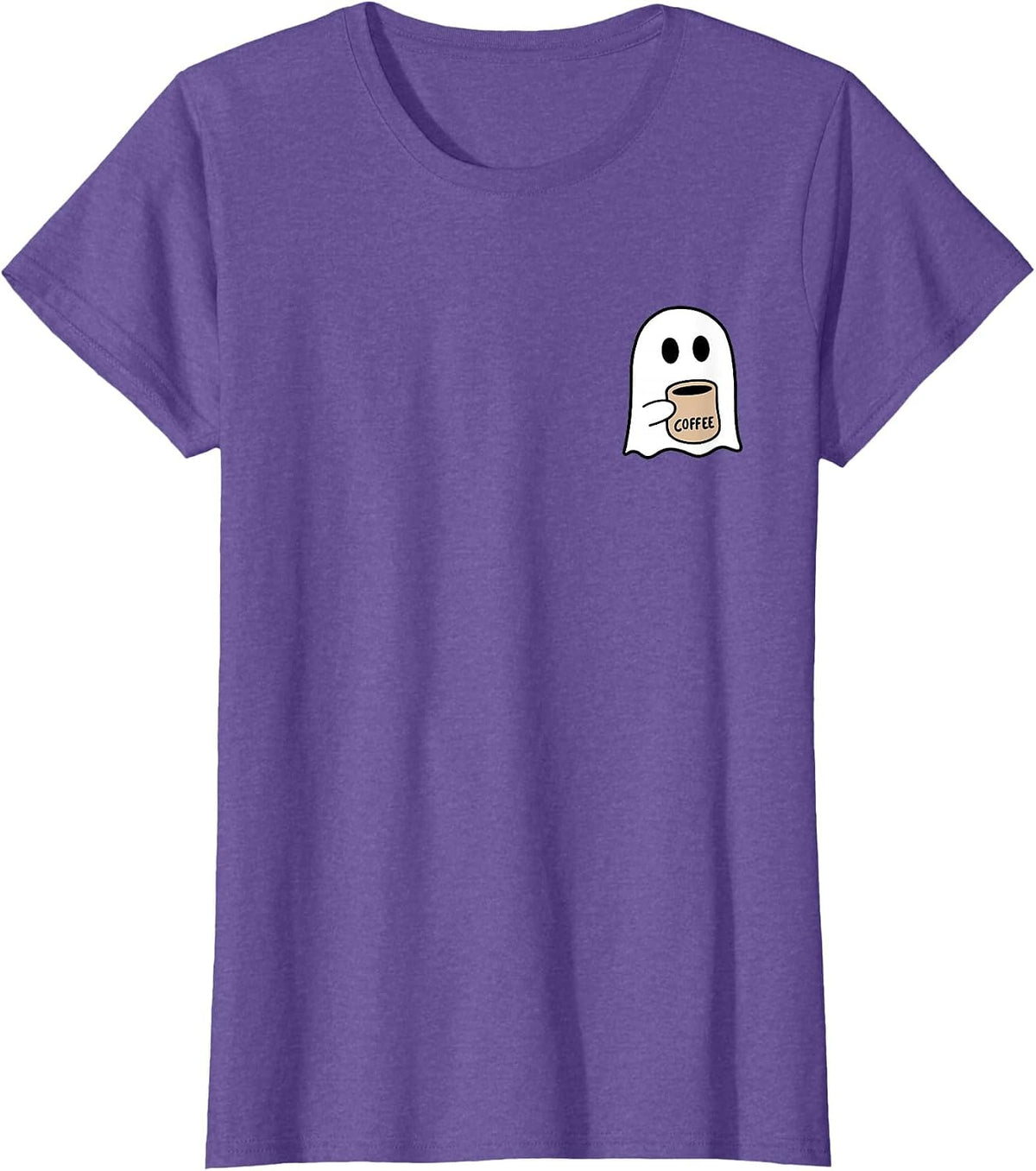 Ghost Drinking Coffee Funny Halloween Costume Coffee Lover T-Shirt