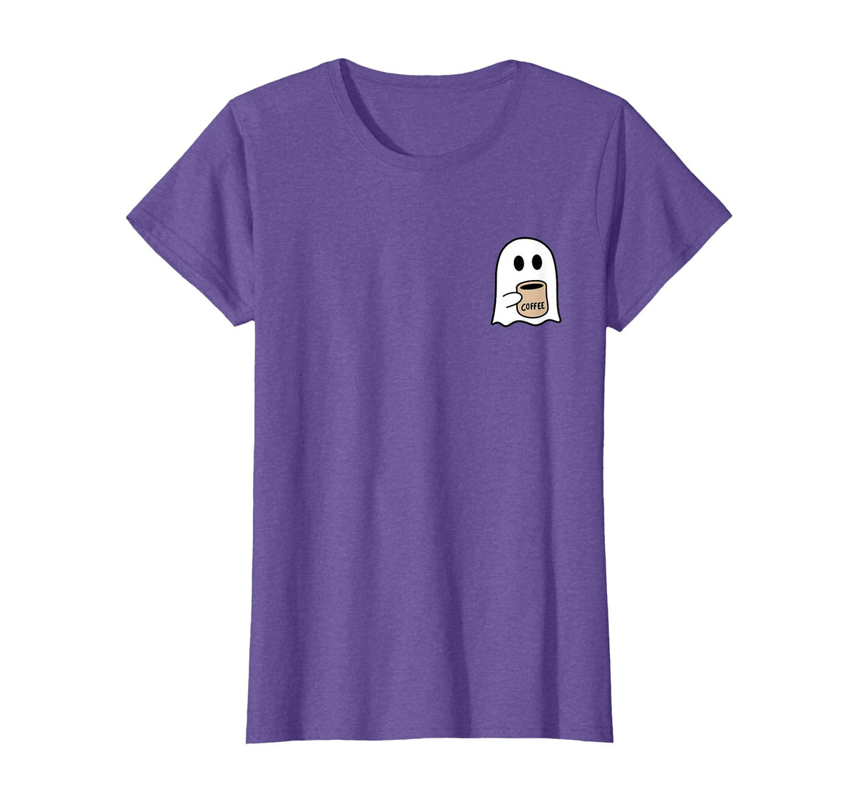 Ghost Drinking Coffee Funny Halloween Costume Coffee Lover T-Shirt