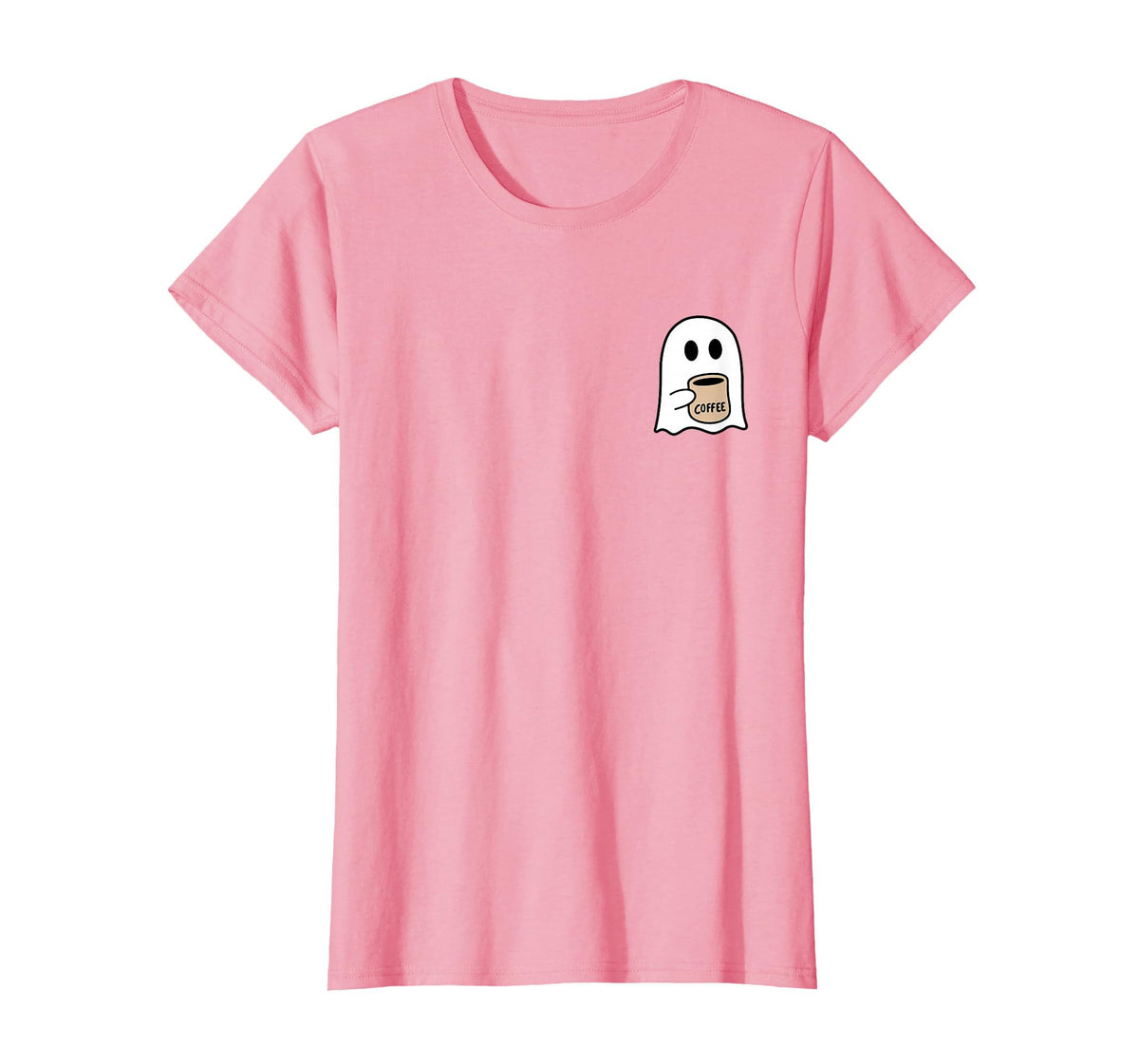 Ghost Drinking Coffee Funny Halloween Costume Coffee Lover T-Shirt