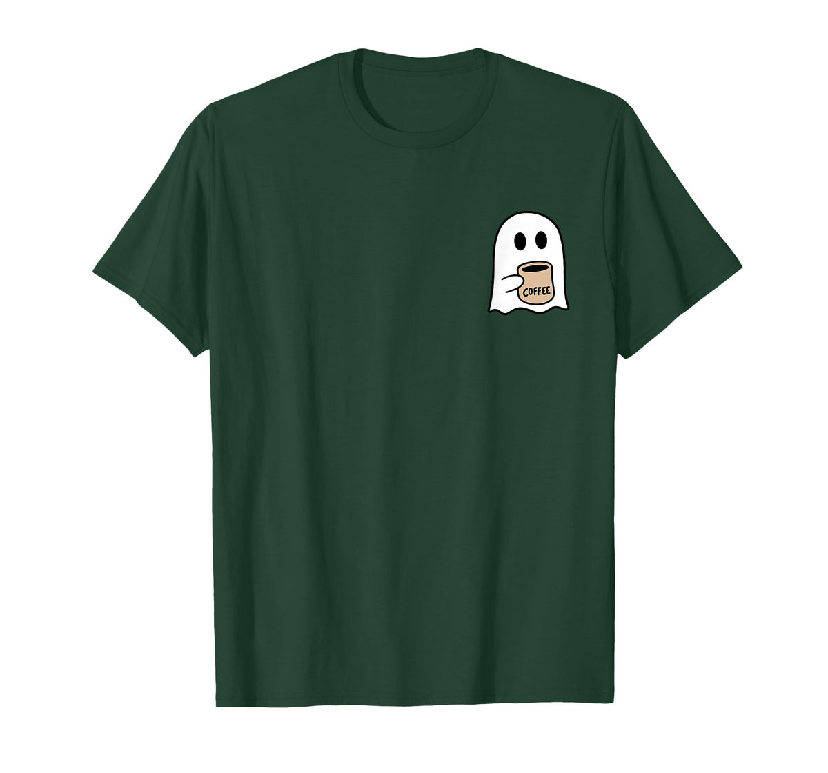 Ghost Drinking Coffee Funny Halloween Costume Coffee Lover T-Shirt