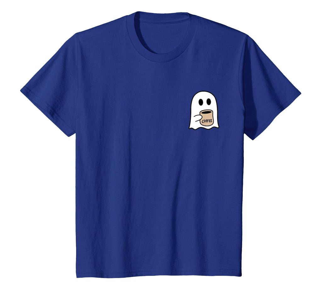 Ghost Drinking Coffee Funny Halloween Costume Coffee Lover T-Shirt