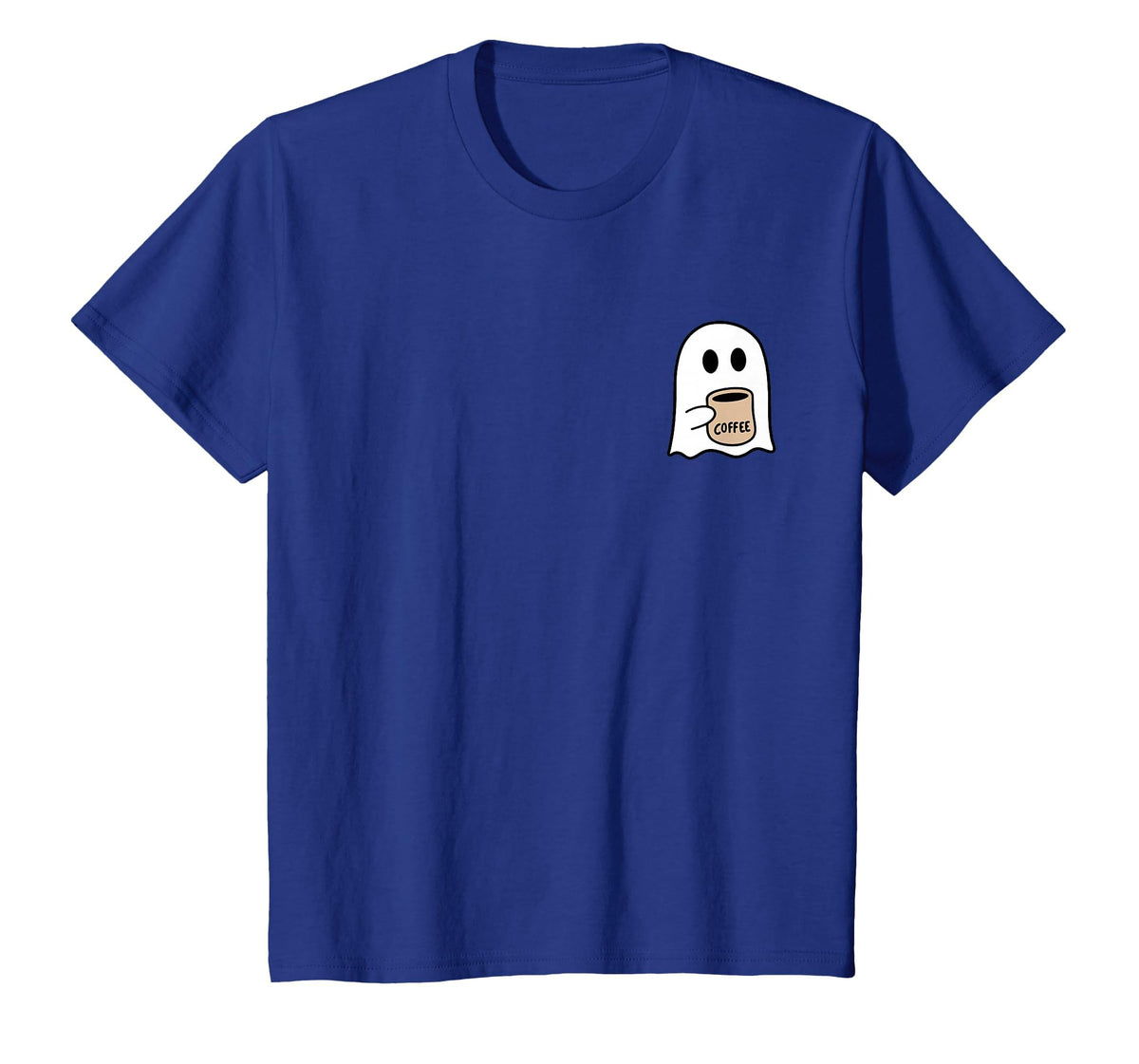 Ghost Drinking Coffee Funny Halloween Costume Coffee Lover T-Shirt