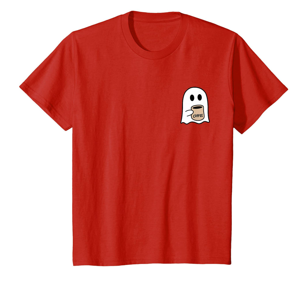 Ghost Drinking Coffee Funny Halloween Costume Coffee Lover T-Shirt