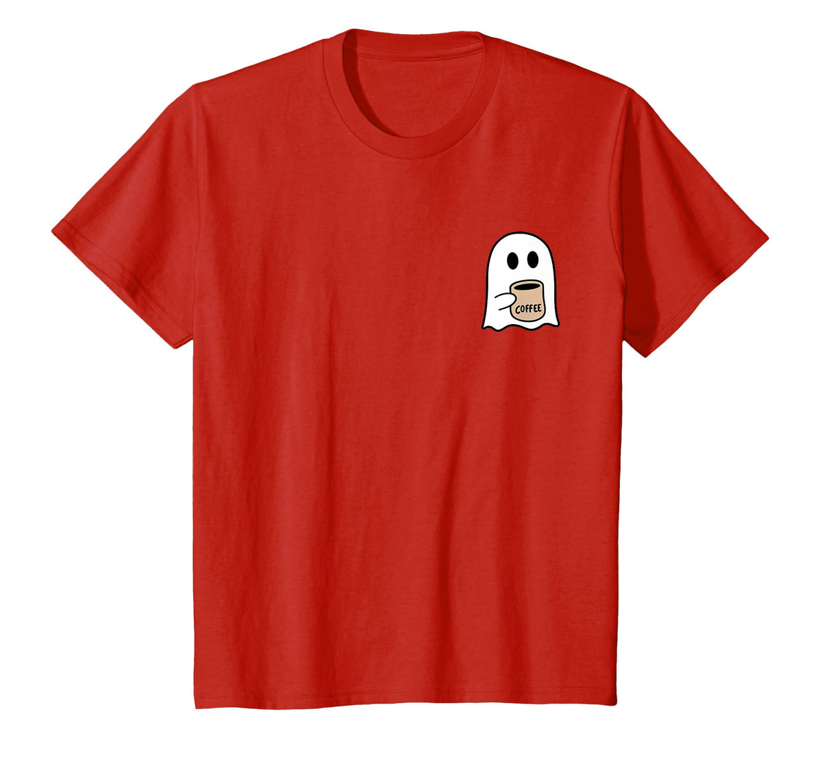 Ghost Drinking Coffee Funny Halloween Costume Coffee Lover T-Shirt