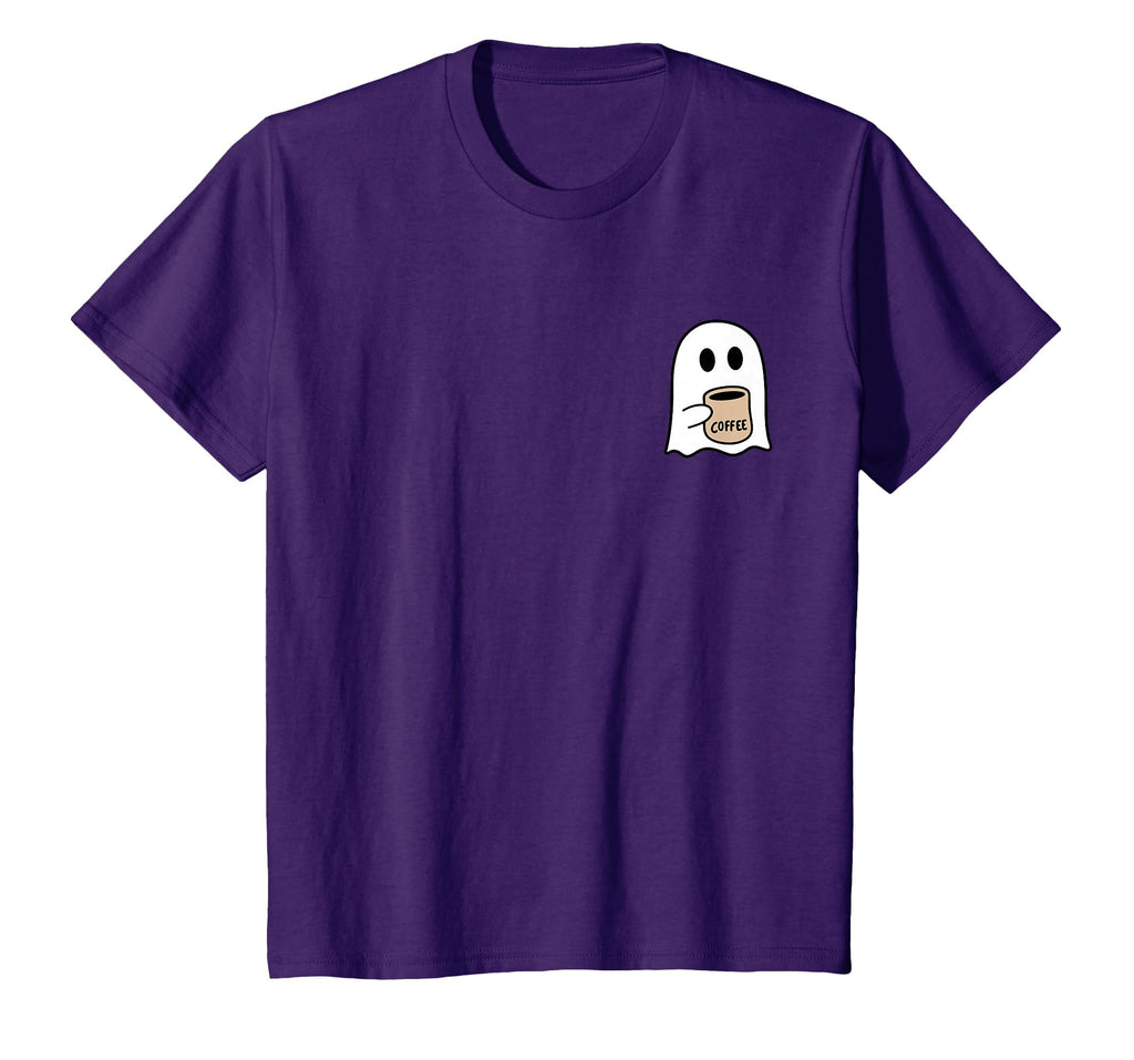 Ghost Drinking Coffee Funny Halloween Costume Coffee Lover T-Shirt