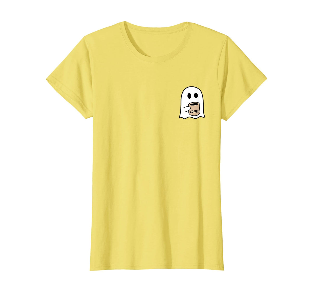 Ghost Drinking Coffee Funny Halloween Costume Coffee Lover T-Shirt