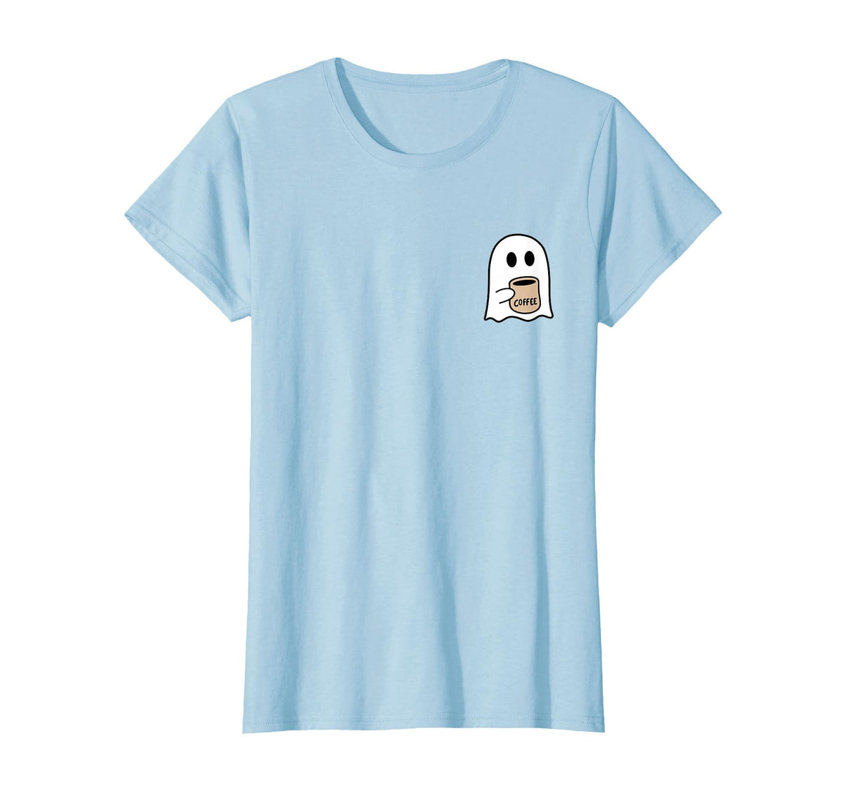 Ghost Drinking Coffee Funny Halloween Costume Coffee Lover T-Shirt