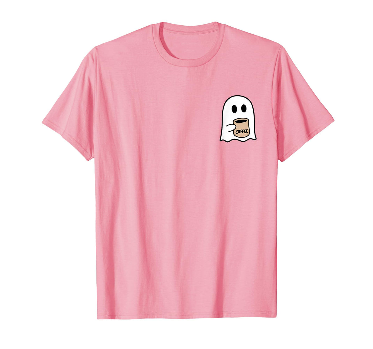 Ghost Drinking Coffee Funny Halloween Costume Coffee Lover T-Shirt