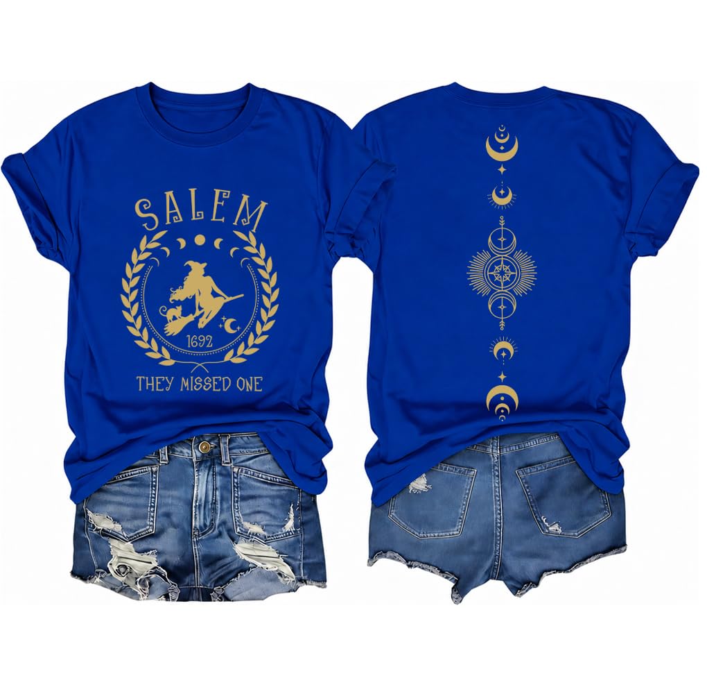 Salem 1692 They Missed One T-Shirt Halloween Salem Witch Shirt for Women