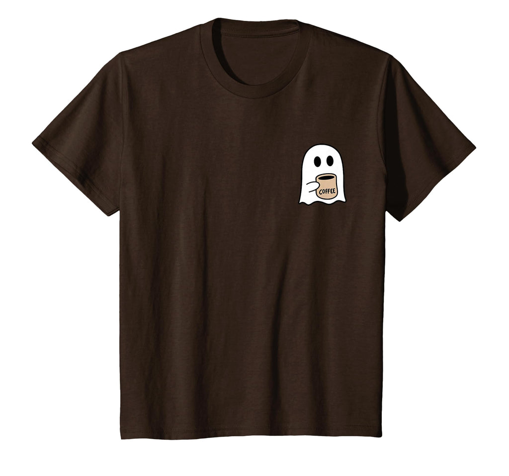 Ghost Drinking Coffee Funny Halloween Costume Coffee Lover T-Shirt