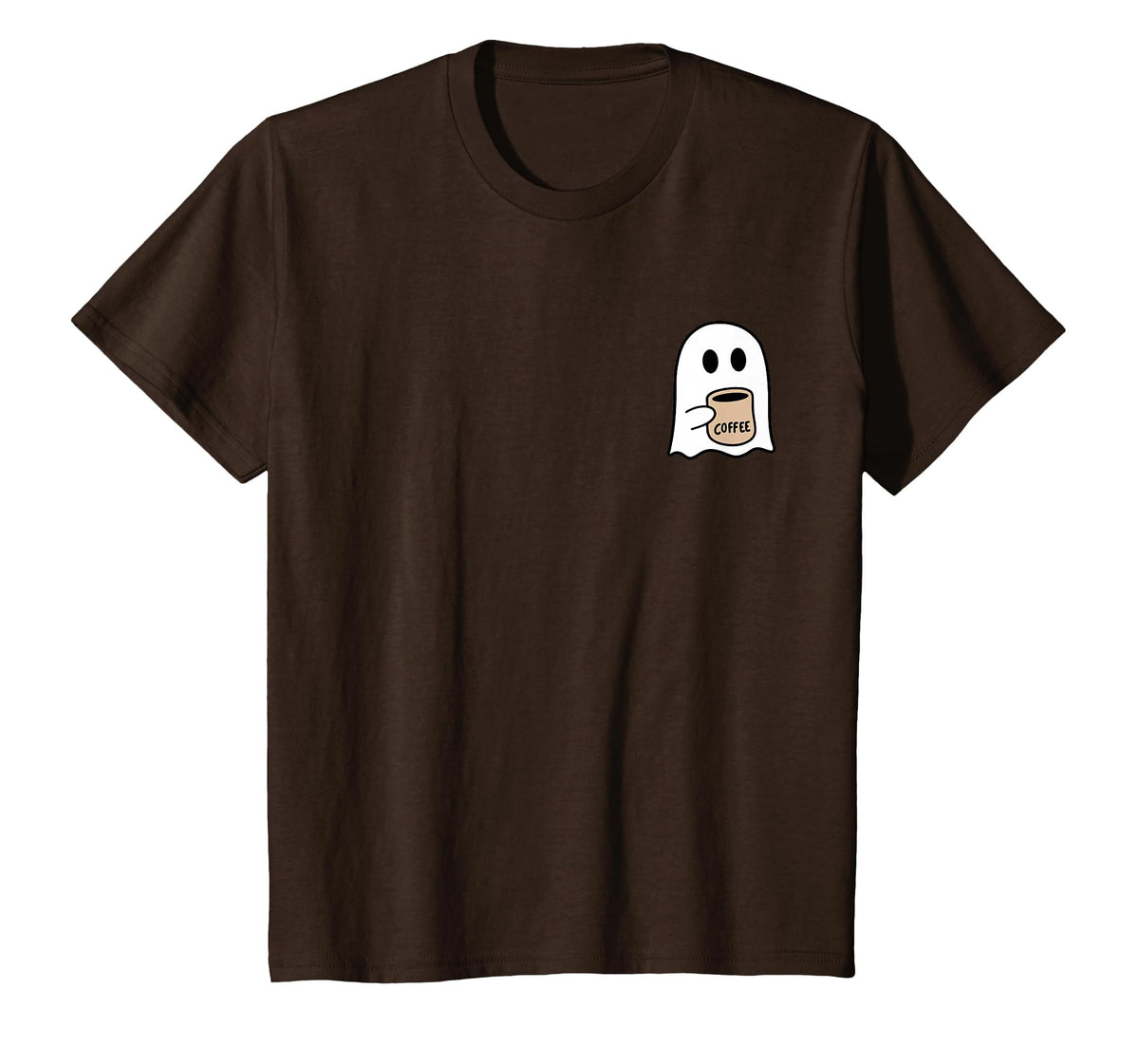 Ghost Drinking Coffee Funny Halloween Costume Coffee Lover T-Shirt