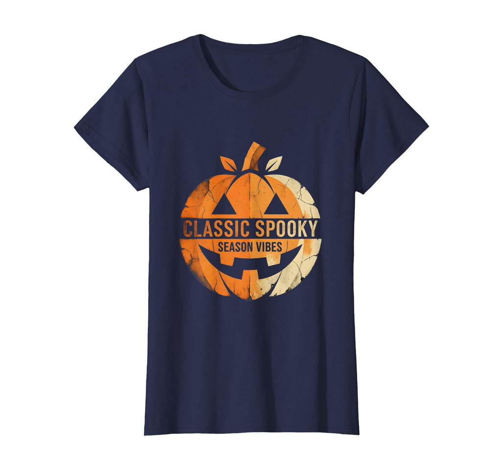 Classic Spooky Season Vibes Vintage Halloween Design T-Shirt