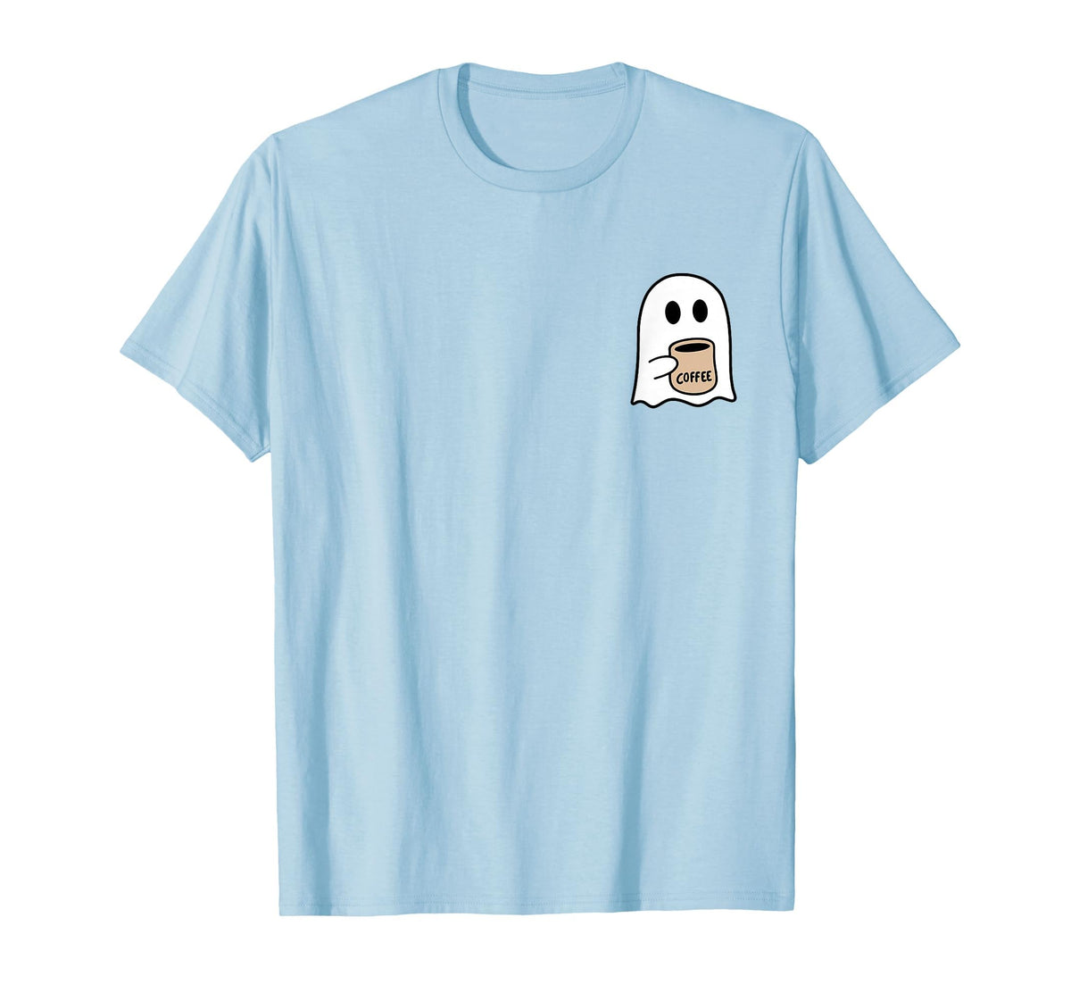 Ghost Drinking Coffee Funny Halloween Costume Coffee Lover T-Shirt