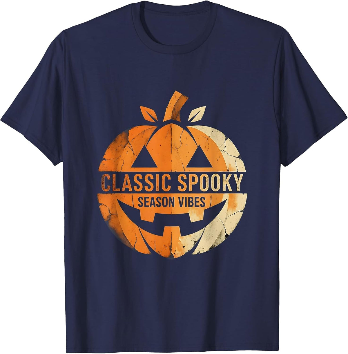 Classic Spooky Season Vibes Vintage Halloween Design T-Shirt
