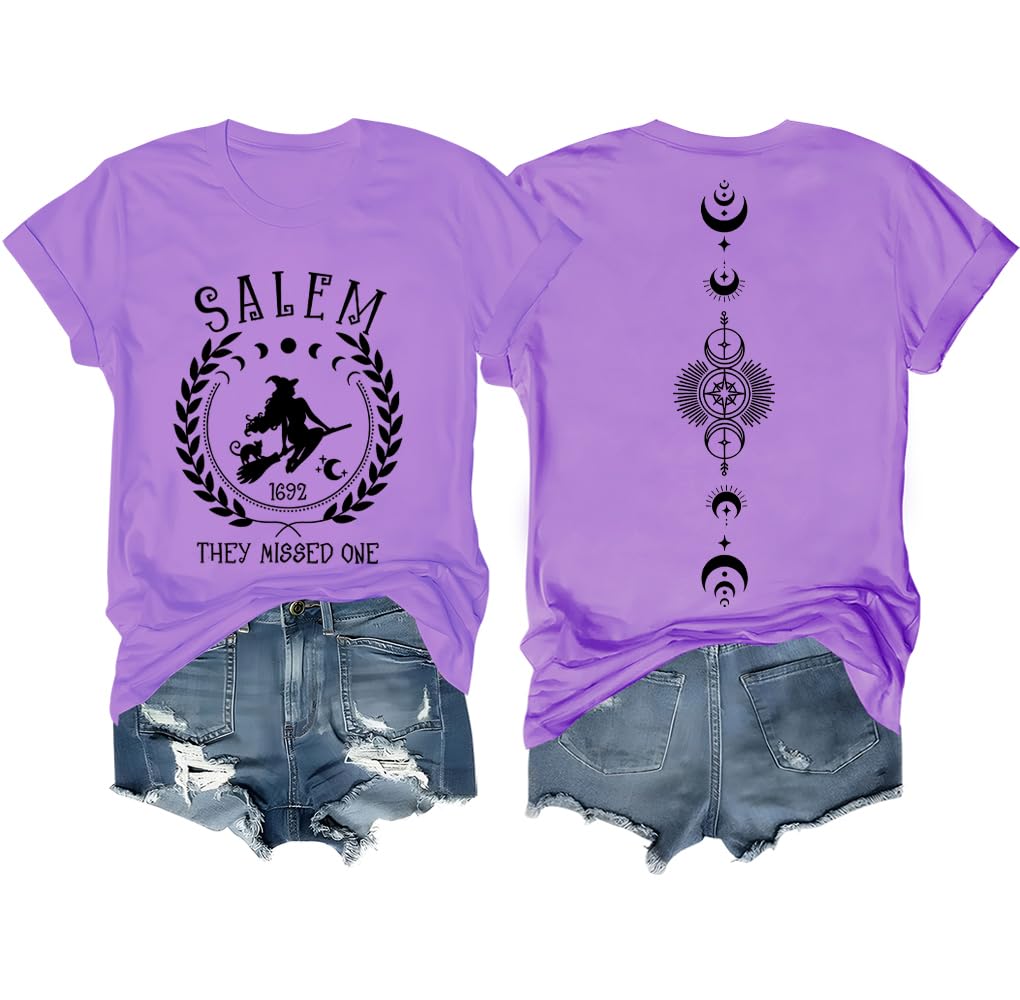 Salem 1692 They Missed One T-Shirt Halloween Salem Witch Shirt for Women