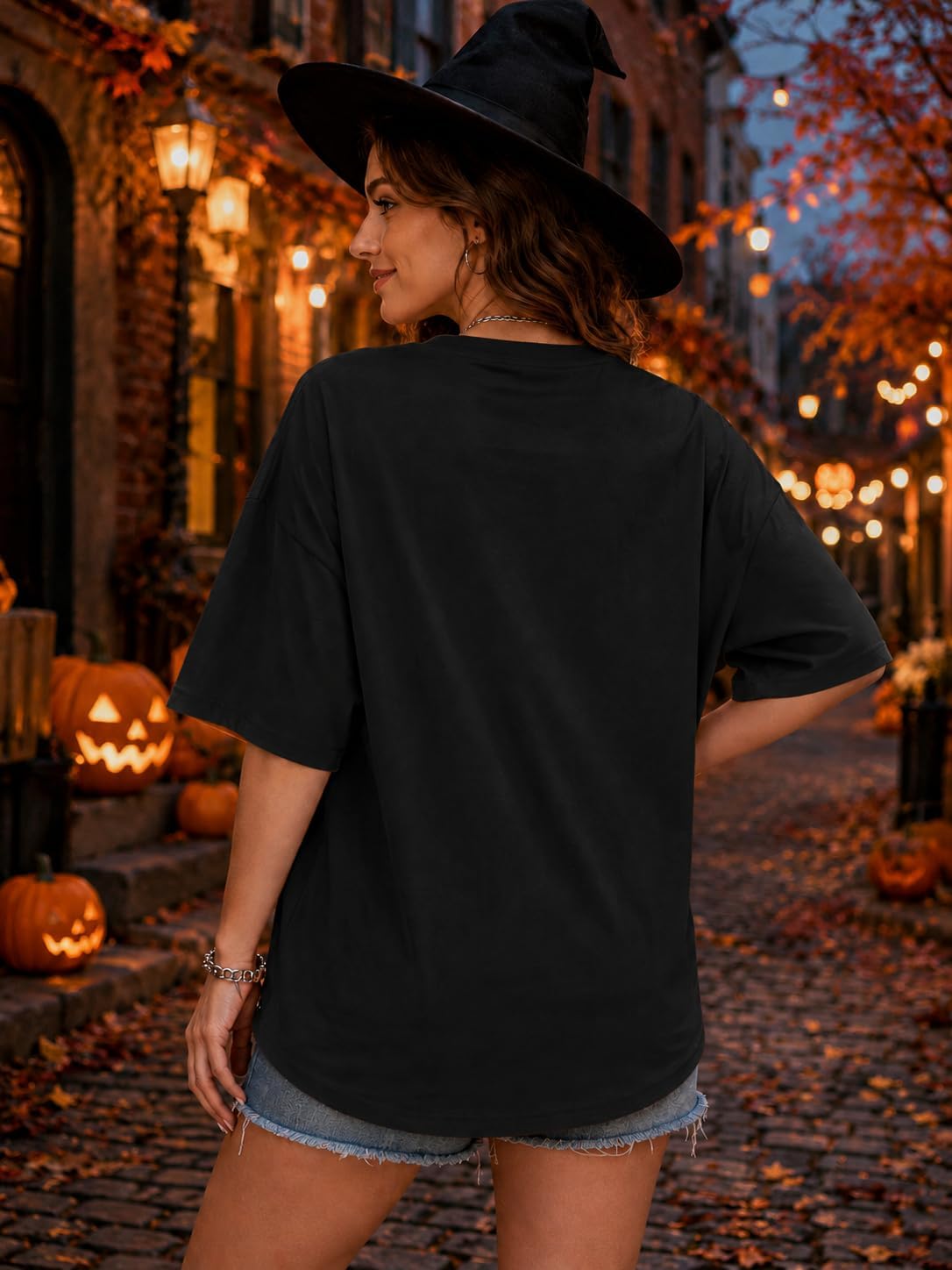 Vintage Halloween Shirt Women Oversized Spooky Shirts Monster Ghost Tee Top