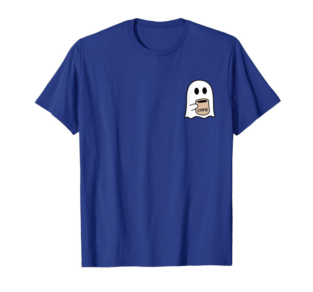 Ghost Drinking Coffee Funny Halloween Costume Coffee Lover T-Shirt