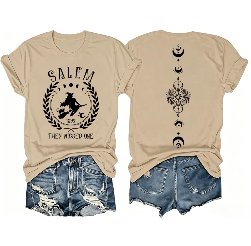 Salem 1692 They Missed One T-Shirt Halloween Salem Witch Shirt for Women