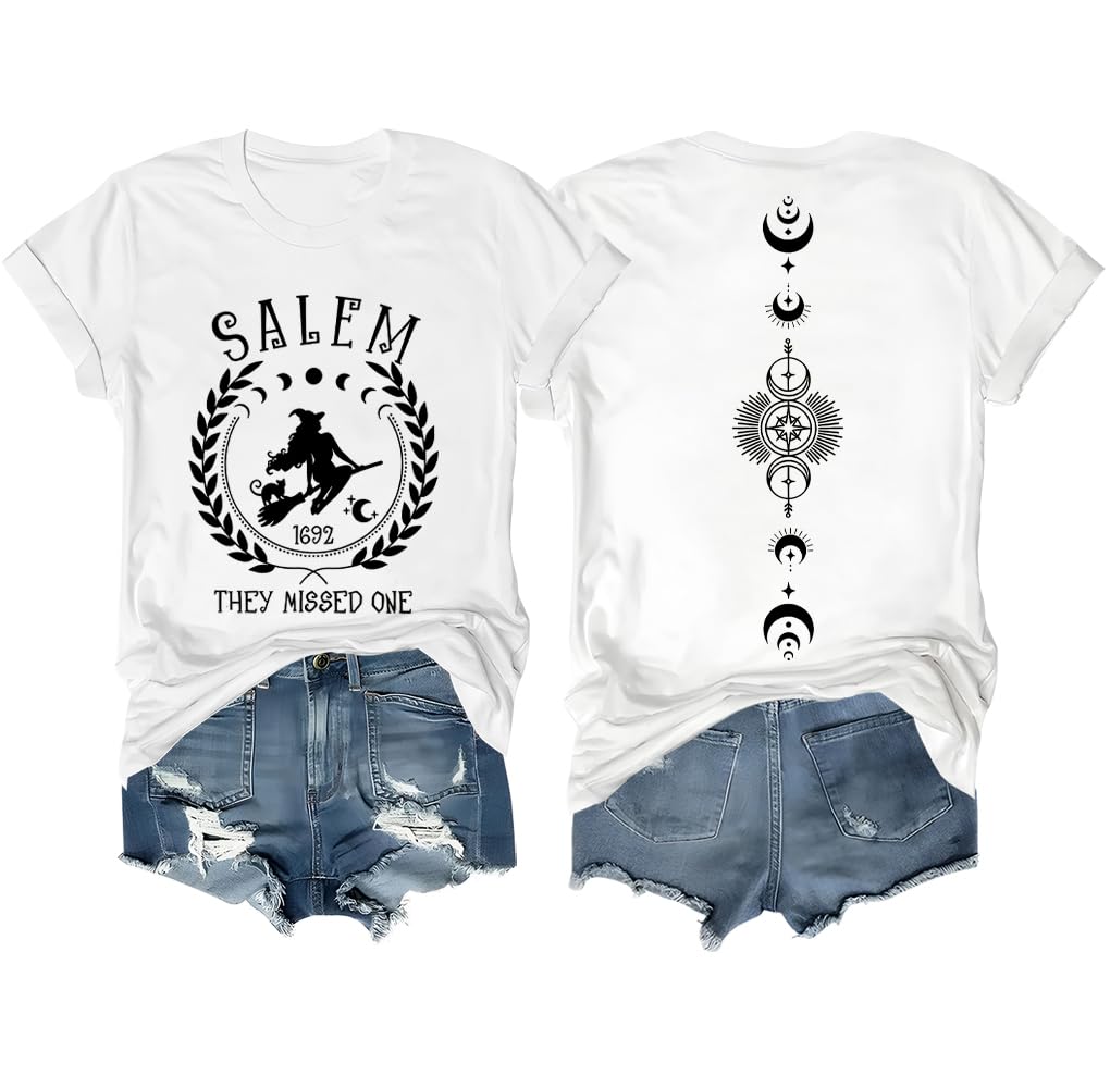 Salem 1692 They Missed One T-Shirt Halloween Salem Witch Shirt for Women