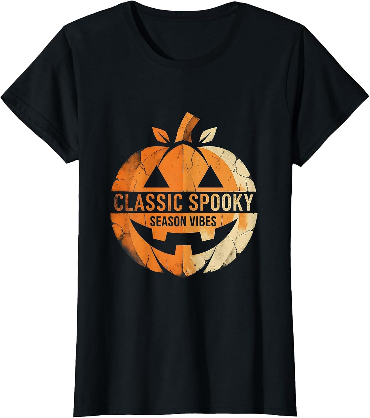 Classic Spooky Season Vibes Vintage Halloween Design T-Shirt