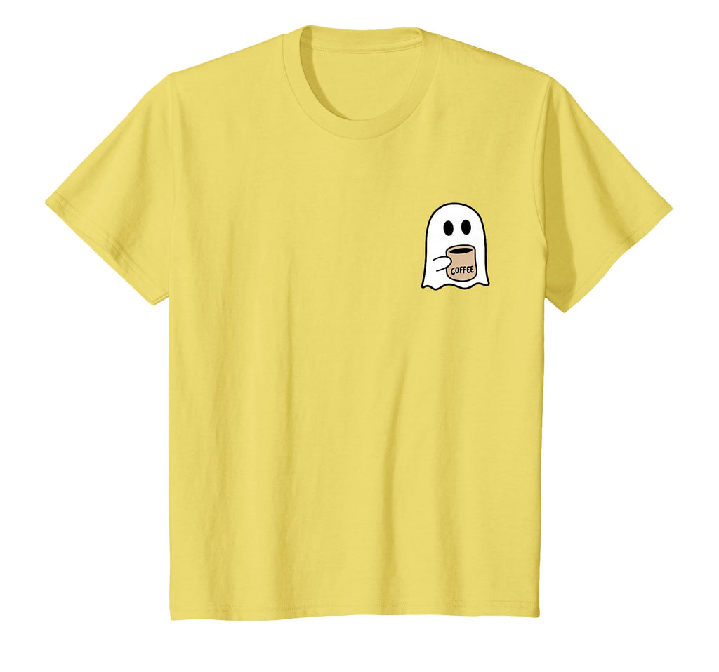 Ghost Drinking Coffee Funny Halloween Costume Coffee Lover T-Shirt