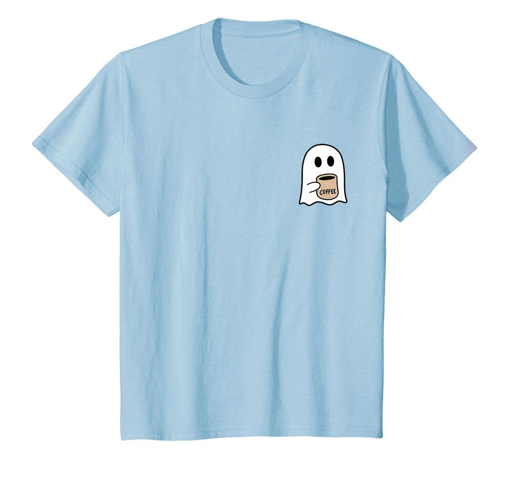 Ghost Drinking Coffee Funny Halloween Costume Coffee Lover T-Shirt