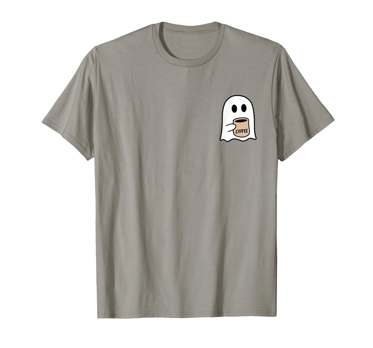 Ghost Drinking Coffee Funny Halloween Costume Coffee Lover T-Shirt