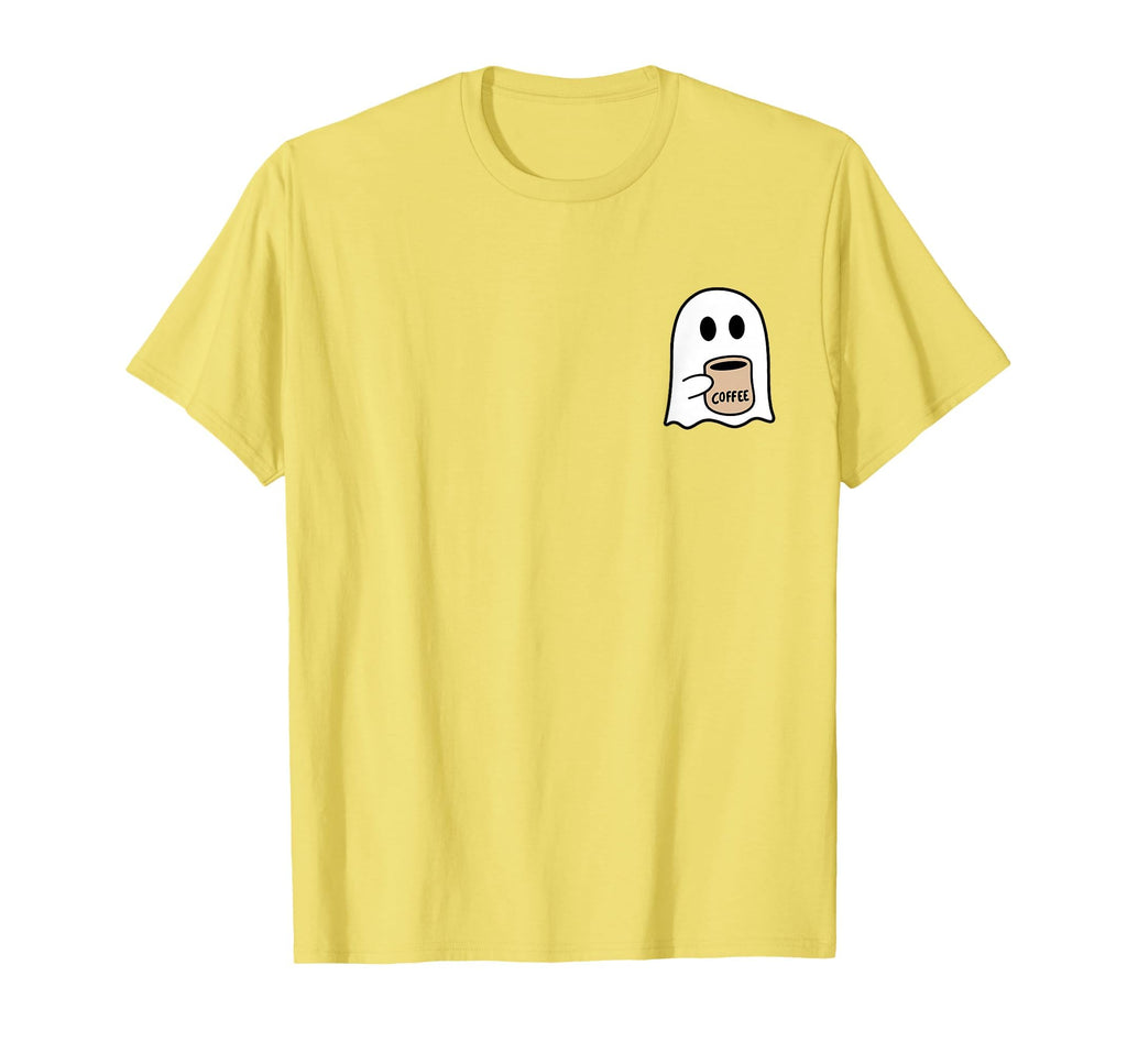 Ghost Drinking Coffee Funny Halloween Costume Coffee Lover T-Shirt