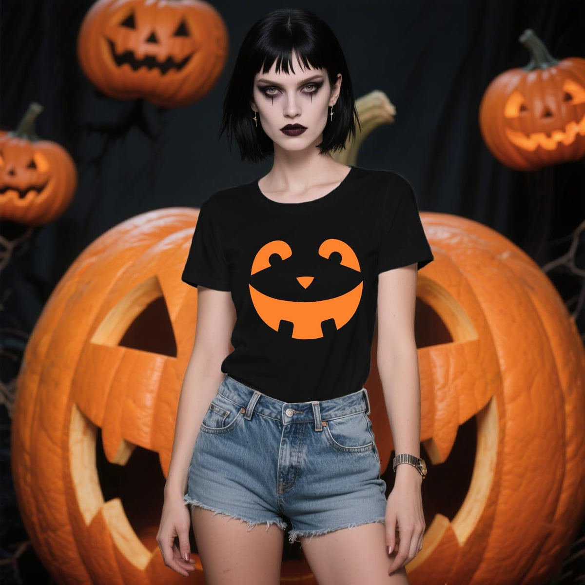 Halloween Shirts for Women Halloween Pumpkin T-Shirt