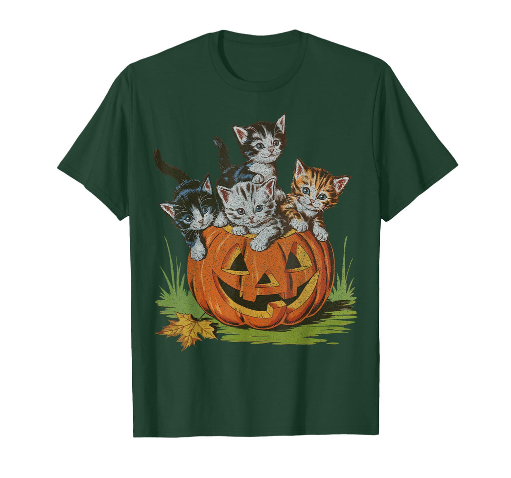 Halloween Vintage 90s Cat Pumpkin Spooky Season Men Women T-Shirt