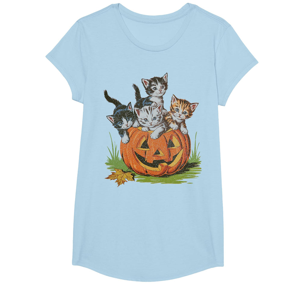 Halloween Vintage 90s Cat Pumpkin Spooky Season Men Women T-Shirt
