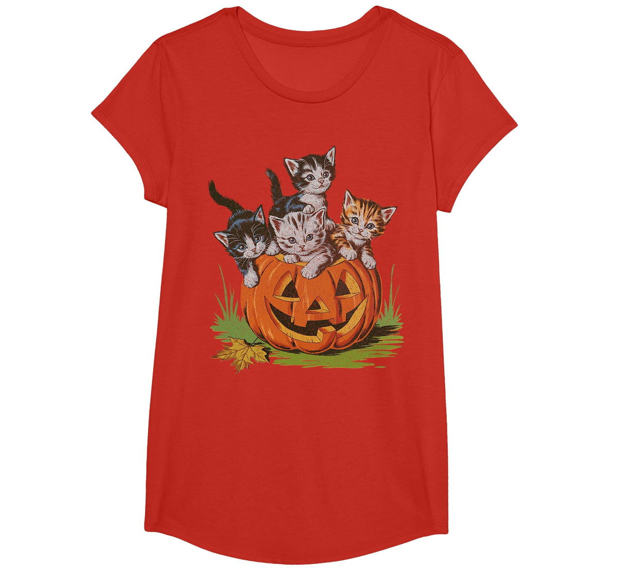 Halloween Vintage 90s Cat Pumpkin Spooky Season Men Women T-Shirt