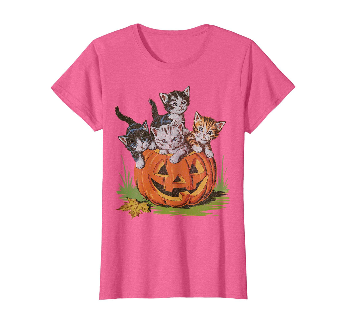Halloween Vintage 90s Cat Pumpkin Spooky Season Men Women T-Shirt