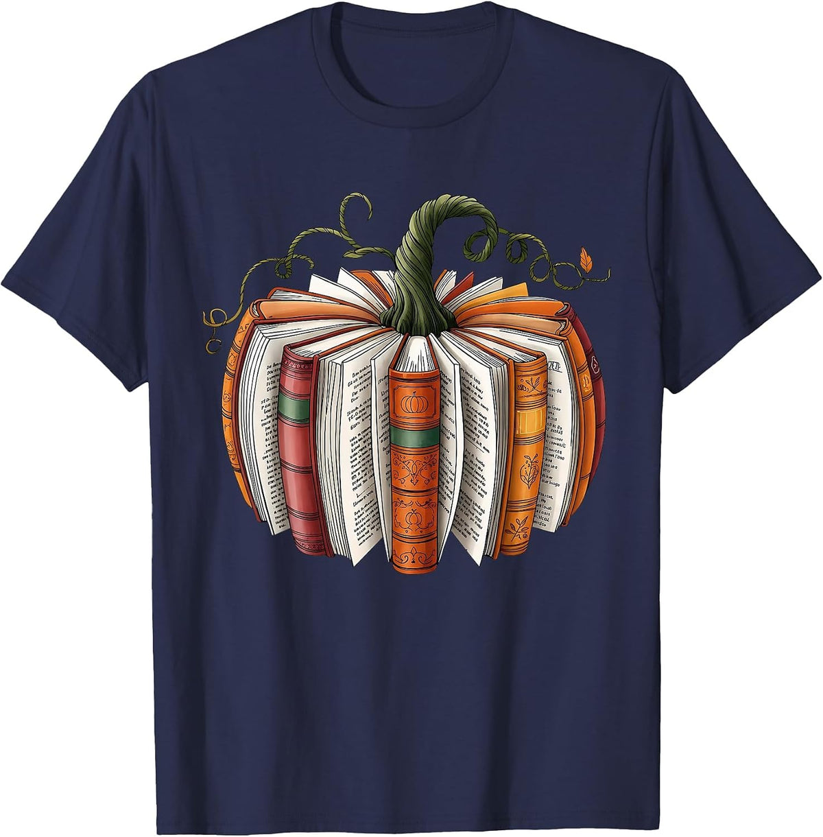 Retro Funny Fall Book Pumpkin Witch Bookworms Librarians T-Shirt