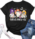 Halloween Nurse Shirt for Women Halloween Hocus Poke-Us Ghost Graphic Shirt