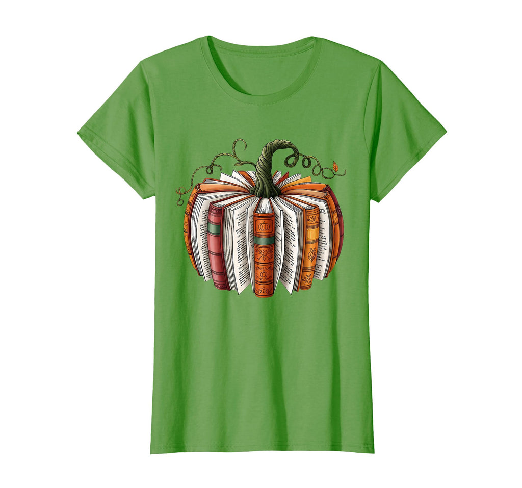 Retro Funny Fall Book Pumpkin Witch Bookworms Librarians T-Shirt
