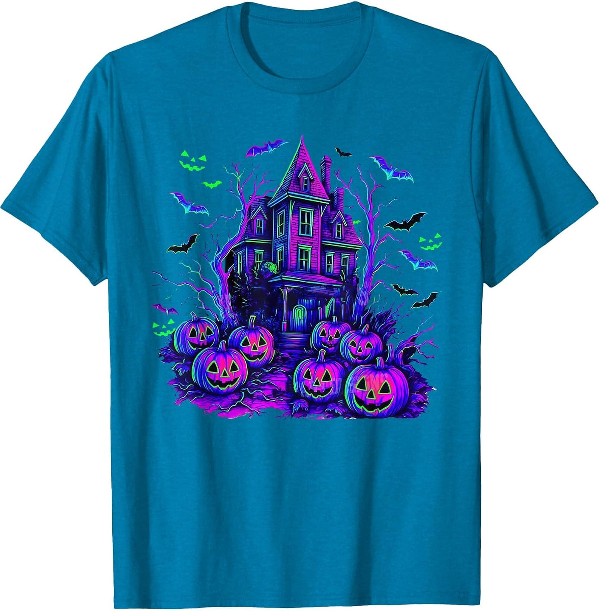 Vintage Halloween Spooky Scene Retro Pumpkin Scary Season T-Shirt
