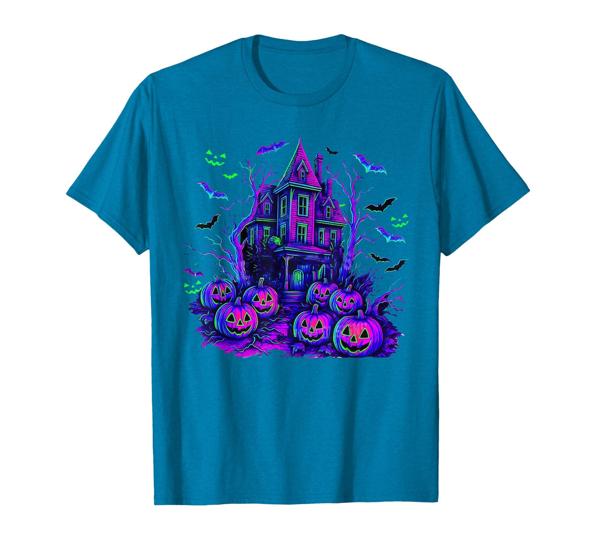 Vintage Halloween Spooky Scene Retro Pumpkin Scary Season T-Shirt